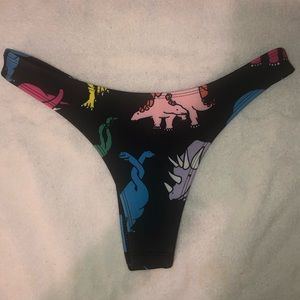 Hoaka swimwear Pony Dino, black bathing suit top